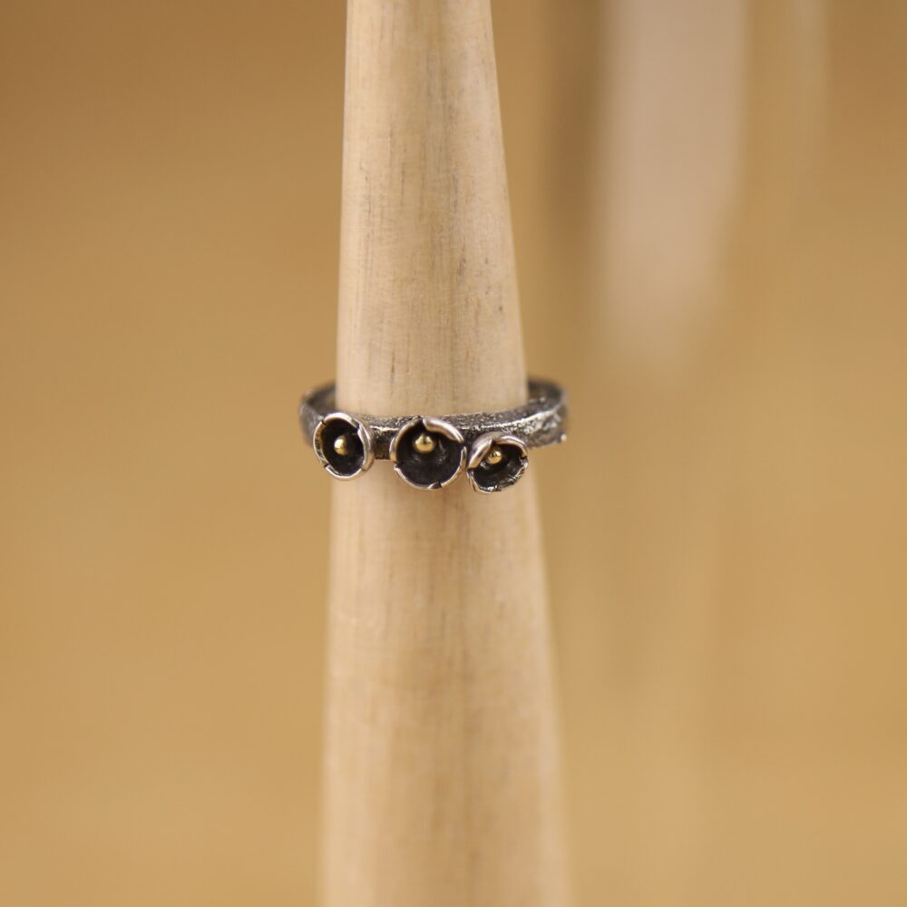 Kinetic Floral Bud  Ring