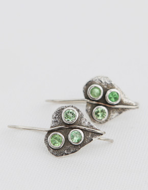 Tsavorite Falling Leaves Earrings
