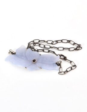 Garden of Earthly Delights Chalcedony/Spinel Necklace