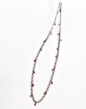 Pink Tourmaline Briolette Necklace