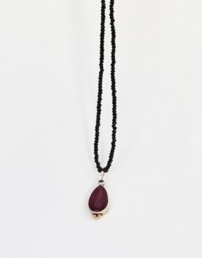 Ruby + Black Spinel Necklace