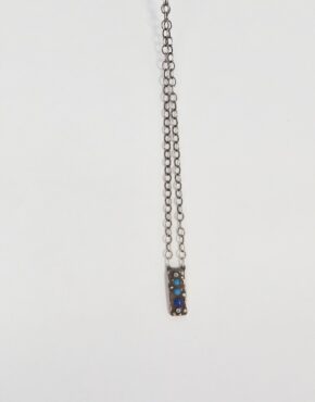 Turquoise/Lapis/Diamond Necklace