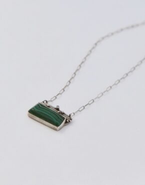 Malachite/Diamond Landscape Necklace