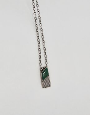 Malachite/Diamond Fringe Necklace