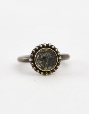 Tourmalinated Quartz Ring