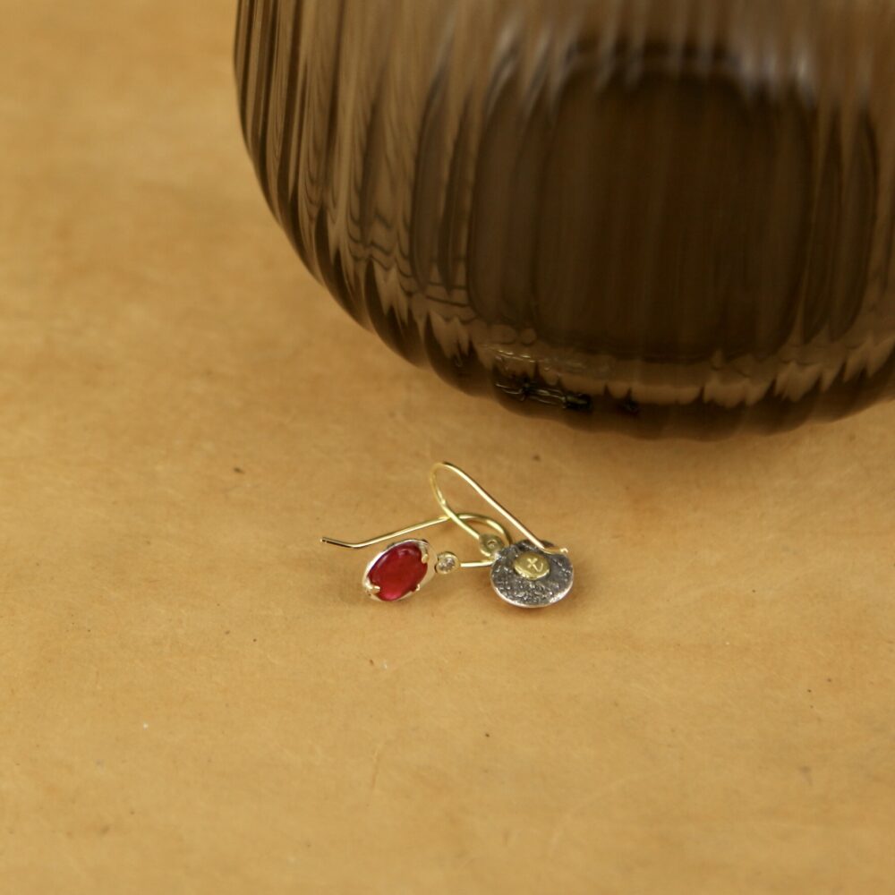 Spinel Diamond Earrings - Image 2