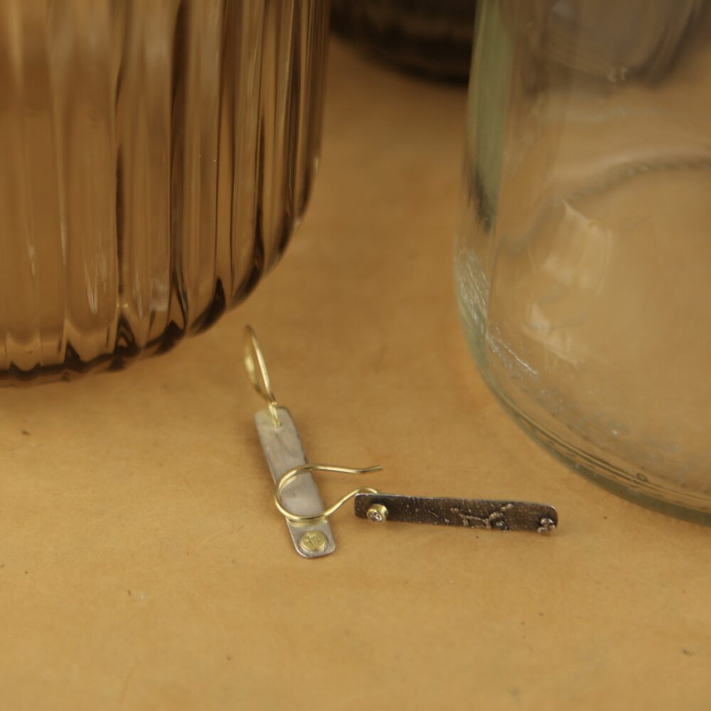 Long Textural Diamond Earrings - Image 2
